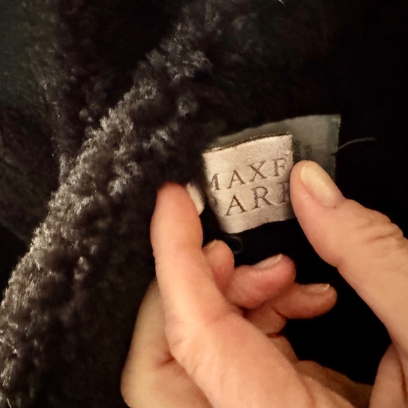 Maxfield Parrish Toscana Brown Soft Suede Lamb Shearling coat - Picture 11 of 13